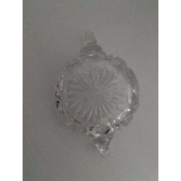 American Crystal Brilliant Cut Double Handle Sugar Bowl Sawtooth Rim - Picture 6 of 6